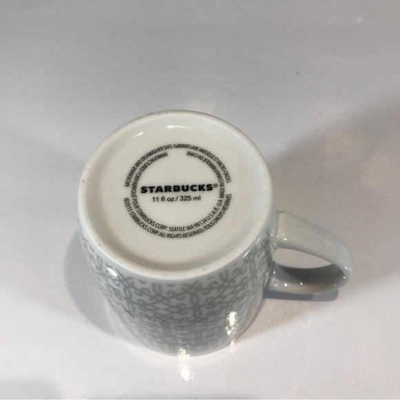 STARBUCKS 2015 Grey Geometric Lace Print Cup - Picture 3 of 4